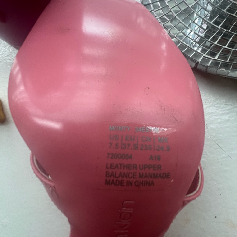 Calvin Klein Pink Leather Heels